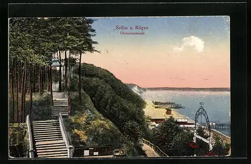 AK Sellin / Rügen, Uferpromenade