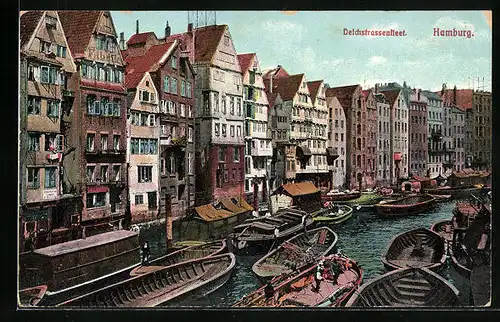 AK Alt-Hamburg, am Deichstrassenfleet