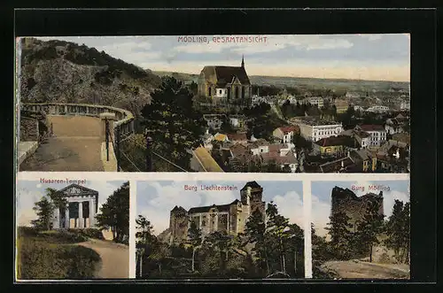AK Mödling, Husaren-Tempel, Burg Liechtenstein, Burg Mödling