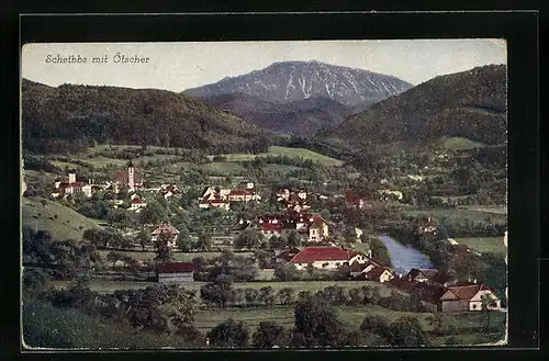 AK Scheibbs, Gesamtansicht mit Ötscher