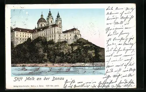 AK Melk a. d. Donau, Stift mit goldenen Fenstern