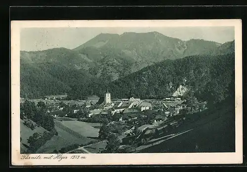 AK Türnitz, Panorama mit Höger vom Berg aus gesehen