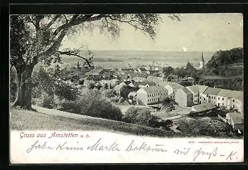 AK Amstetten, Panoramablick vom Berg