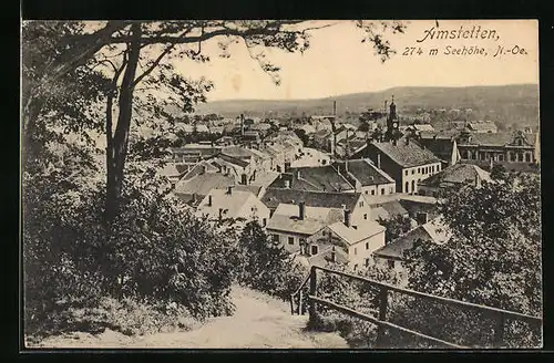 AK Amstetten, Panoramablick auf den Ort