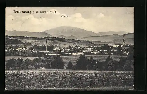AK Wieselburg a. d. Erlauf, Gesamtansicht mit Ötscher