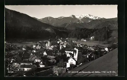 AK St. Aegyd am Neuwalde, Panorama mit Göller