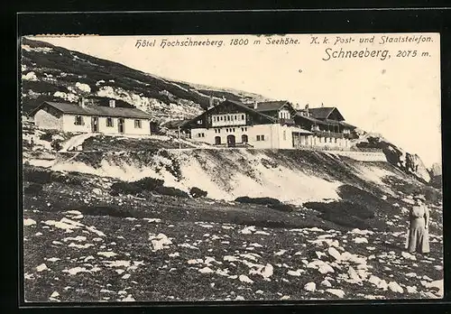 AK Schneeberg, Hotel Hochschneeberg, K. k. Post- und Staatstelefon