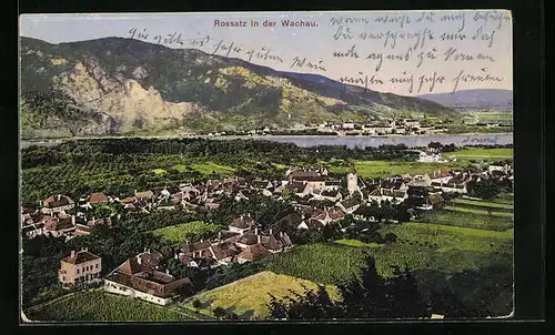 AK Rossatz in der Wachau, Panoramablick auf den Ort