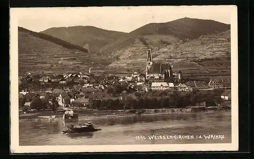AK Weissenkirchen i. d. Wachau, Gesamtansicht aus der Vogelschau