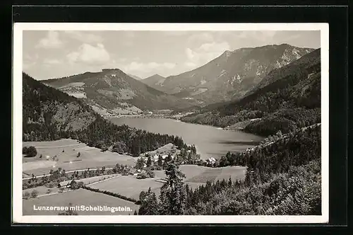 AK Scheiblingstein, Totale mit Lunzersee vom Berg aus gesehen