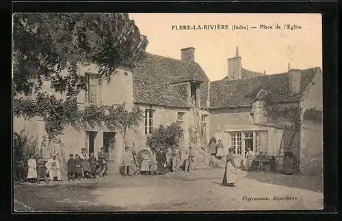 AK Flere-La-Rivière, Place de l`Eglise