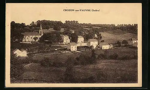 AK Crozon-sur-Vauvre, Panorama