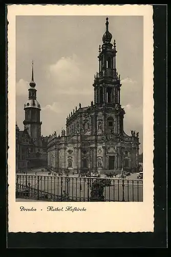 AK Dresden, an der katholischen Kirche