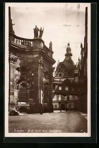 AK Dresden, Blick nach dem Georgentor