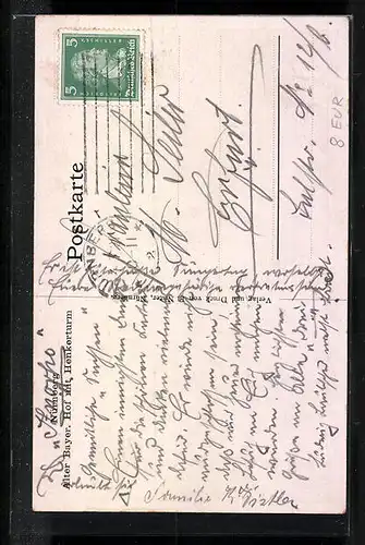 AK Nürnberg, Alter Bayer. Hof mit Henkerturm