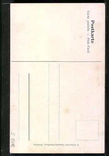 Künstler-AK Nürnberg, am Bratwurstglöcklein