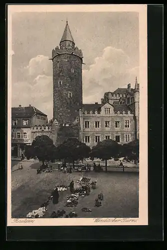 AK Bautzen i. Sa., der Wendische Turm