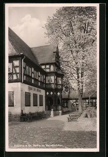 AK Koblenz a. Rh., Partie im Weindörfchen