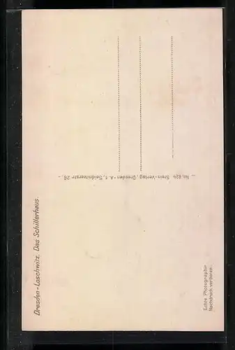 AK Dresden, Loschwitz, am Schillerhaus