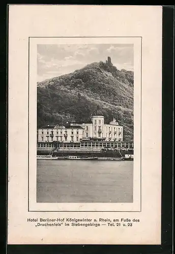 AK Königswinter am Rhein, Hotel Berliner Hof