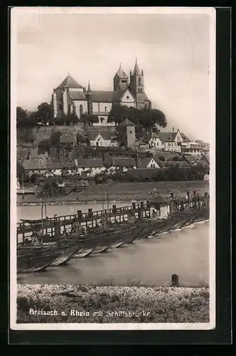 AK Breisach a. Rhein, Partie an der Schiffbrücke