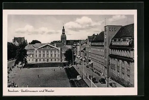 AK Bautzen, Stadtmuseum und Theater