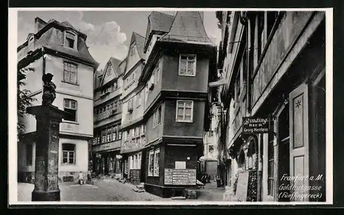 AK Alt-Frankfurt, Goldhutgasse (Fünffingereck)