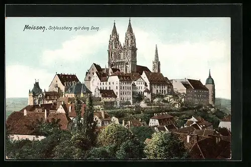 AK Meissen, Schlossberg mit dem Dom
