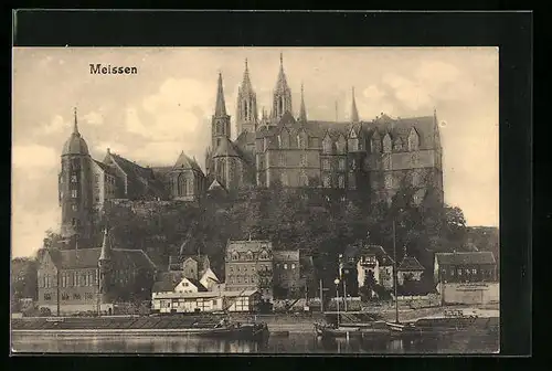 AK Meissen, Schlossberg mit dem Dom