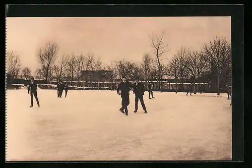 AK Meissen, St. Afra, Schulgarten im Winter