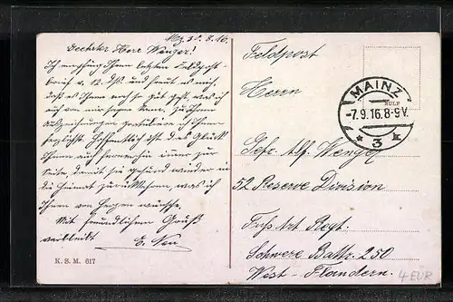 AK Mainz, Marktplatz mit Marktbrunnen