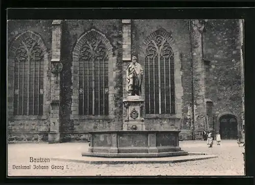 AK Bautzen, Denkmal Johann Georg I.