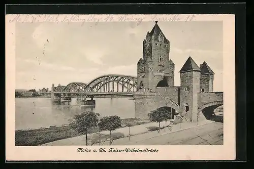AK Mainz, Kaiser-Wilhelm-Brücke