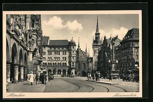 AK München, Marienplatz