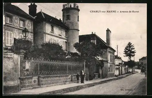 AK Charly-sur-Marne, Avenue de Ruvet
