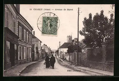 AK Charly-sur-Marne, Avenue de Ruvet