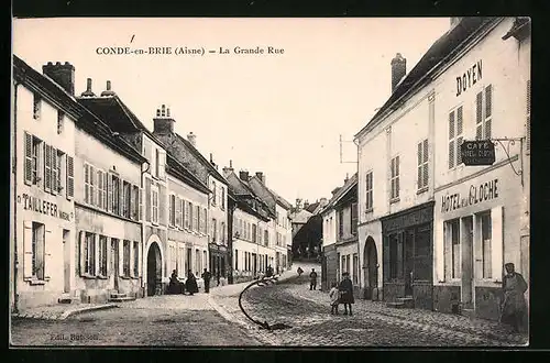 AK Conde-en-Brie, La Grande Rue