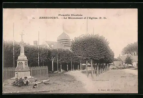 AK Abbecourt, Le Monument et l`Eglise