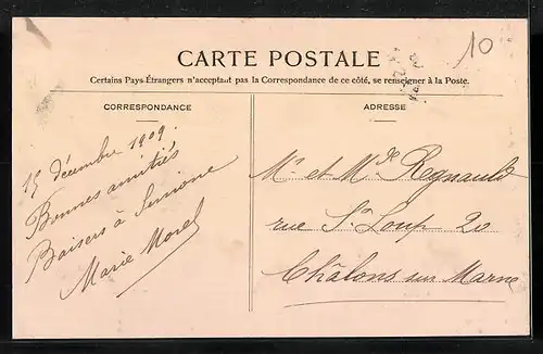 AK Etreaupont, La Grande Rue, vue du pied de la Cote