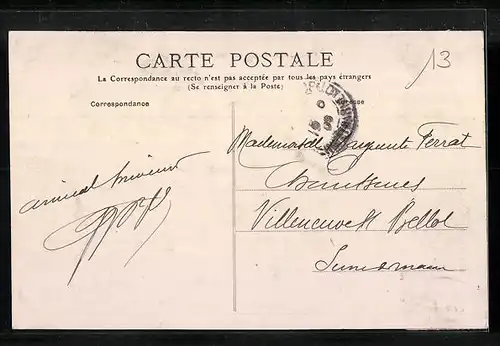 AK Conde-en-Brie, Rue du Calvaire