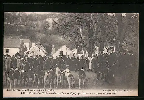 AK Foret de Villers-Cotterets, Equipage Menier, La Curee a Bonneuil