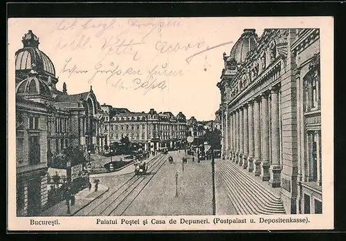 AK Bucuresti, Palatul Postei si Casa de Depuneri (Postpalast und Depositenkasse)