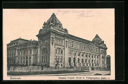 AK Bucuresti, Palatul Postei (Post- und Telegraphenamt)