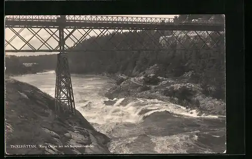 AK Trollhättan, Kung Oscars bro och Stampeströmsfallet