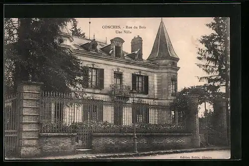 AK Conches, Rue du Bois, Une Villa