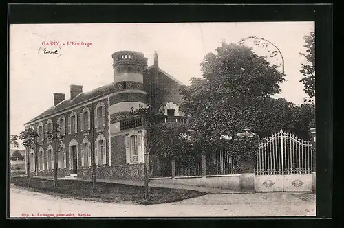 AK Gasny, L`Ermitage, Facade