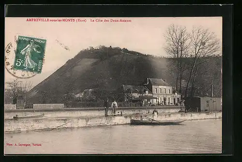 AK Amfreville-sous-Les-Monts, La Cote des Deux-Amants