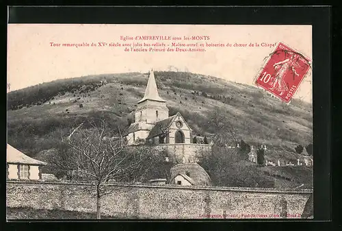 AK Amfreville-sous-Les-Monts, L`Eglise, Maitre-autel et boiseries du choeurde la Chapel