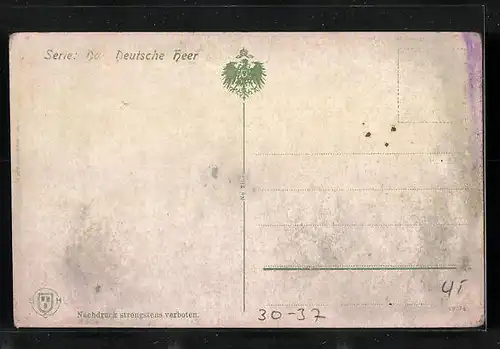 AK Die Infanterie in Erwartung des Feindes auf einer Anhöhe