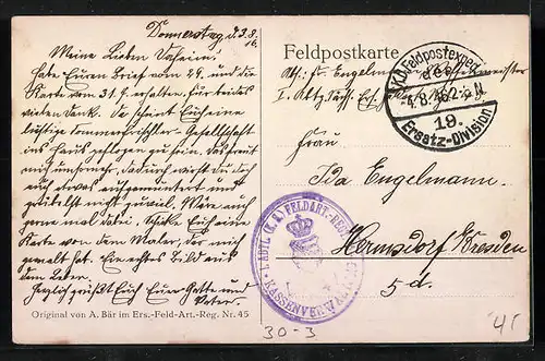 Künstler-AK O Willy wie bist du zerknittert, Soldaten treffen sich auf dem Weg, 1. Weltkrieg